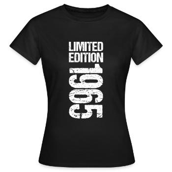60. Geburtstag 1965 Limited Edition 1965 Jahrgang - Frauen T-Shirt - Schwarz - Vorne - AI Model Female 172 dark (172cm)