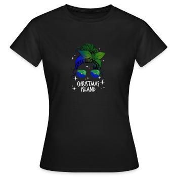 Weihnachtsinsel - Frauen T-Shirt - Schwarz - Vorne - AI Model Female 172 dark (172cm)