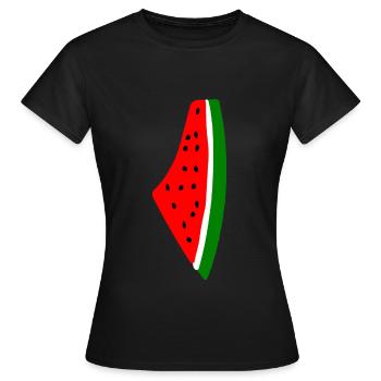 Wassermelone Melone - Frauen T-Shirt - Schwarz - Vorne - AI Model Female 172 dark (172cm)