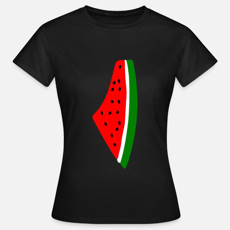 melon sandia - Camiseta mujer - negro