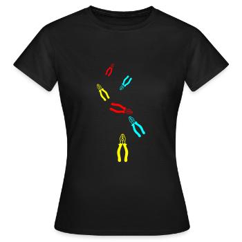 Icône de pince - T-shirt Femme - noir - Devant - AI Model Female 172 dark (172cm)