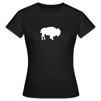 Bison - Women's T-Shirt - black - Front - AI Model Female 172 dark (172cm)