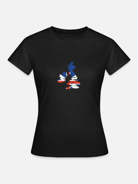 Union Jack UK Flag United Kingdom Great Britain - Women's T-Shirt - black