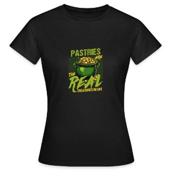 Das Gebäck am St. Patricks Day ist der wahre Schatz - Frauen T-Shirt - Schwarz - Vorne - AI Model Female 172 dark (172cm)