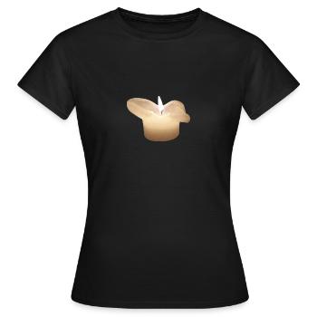 candle - Women's T-Shirt - black - Front - AI Model Female 172 dark (172cm)