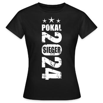 Pokalsieger 2024 - Frauen T-Shirt - Schwarz - Vorne - AI Model Female 172 dark (172cm)