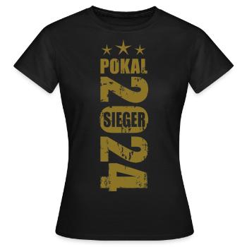 Pokalsieger 2024 - Frauen T-Shirt - Schwarz - Vorne - AI Model Female 172 dark (172cm)
