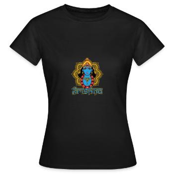Krishna Hindu-Gott - Frauen T-Shirt - Schwarz - Vorne - AI Model Female 172 dark (172cm)