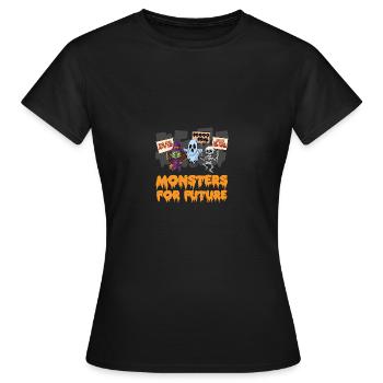 Monster for future climate activist Halloween - Women's T-Shirt - black - Front - AI Model Female 172 dark (172cm)