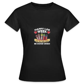 Happy Lab Woche - Frauen T-Shirt - Schwarz - Vorne - AI Model Female 172 dark (172cm)