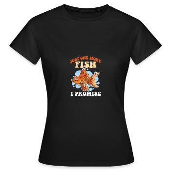 Nur noch ein Fisch Ich verspreche Aquarienbesitzer - Frauen T-Shirt - Schwarz - Vorne - AI Model Female 172 dark (172cm)