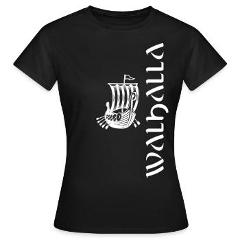 Valhalla Viking Vikings Bjoern Eisenseite - Frauen T-Shirt - Schwarz - Vorne - AI Model Female 172 dark (172cm)