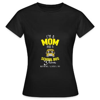 Schulbusfahrer Schulbus - Frauen T-Shirt - Schwarz - Vorne - AI Model Female 172 dark (172cm)