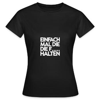 Eins nach dem Anderen der Reihe nach - Frauen T-Shirt - Schwarz - Vorne - AI Model Female 172 dark (172cm)