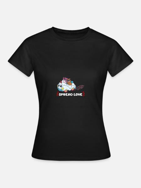 1 Spread Love copy - Frauen T-Shirt - Schwarz