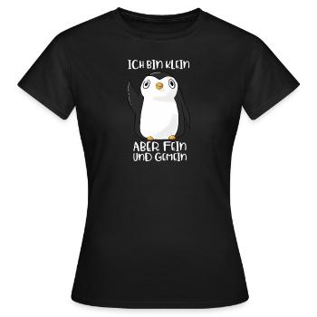 Ich bin klein, aber fein und gemein - Frauen T-Shirt - Schwarz - Vorne - AI Model Female 172 dark (172cm)