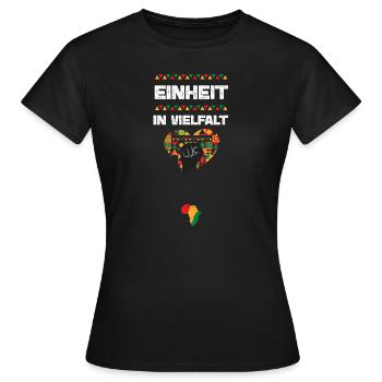 Einheit in Vielfalt - Frauen T-Shirt - Schwarz - Vorne - AI Model Female 172 dark (172cm)