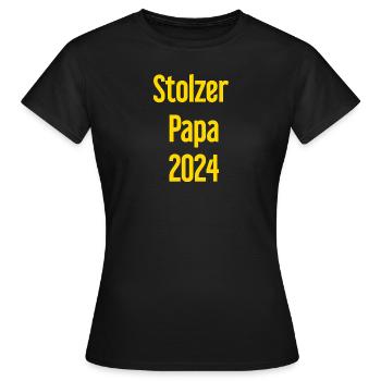 Proud Dad 2024 – for new fathers - Women's T-Shirt - black - Front - AI Model Female 172 dark (172cm)