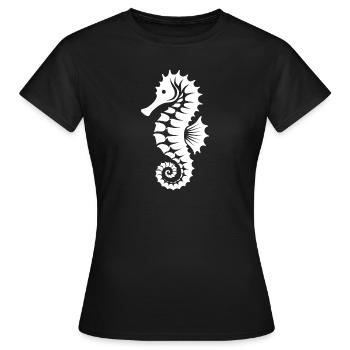 Seepferdchen für Junior Schwimmtraining - Frauen T-Shirt - Schwarz - Vorne - AI Model Female 172 dark (172cm)