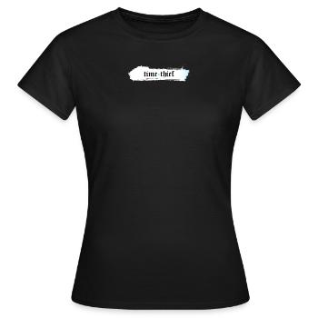 Swoosh - Frauen T-Shirt - Schwarz - Vorne - AI Model Female 172 dark (172cm)