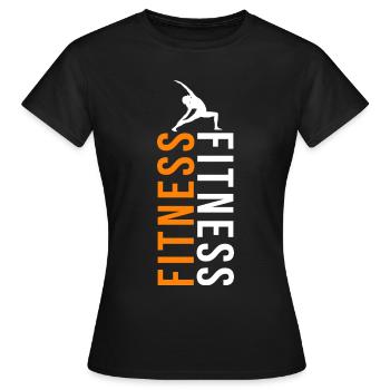 Fitness fitness sport - Women's T-Shirt - black - Front - AI Model Female 172 dark (172cm)