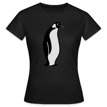 manchot - T-shirt Femme - noir - Devant - AI Model Female 172 dark (172cm)