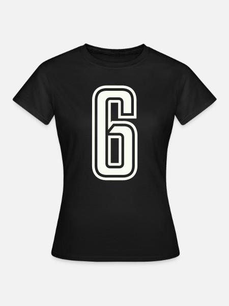 6 - Frauen T-Shirt - Schwarz