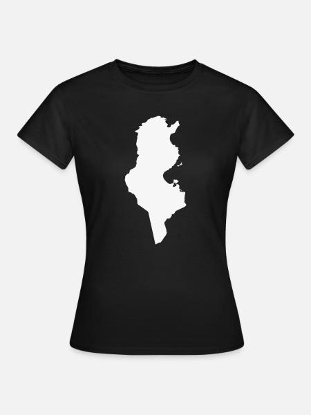Tunesien Silhouette Land - Frauen T-Shirt - Schwarz