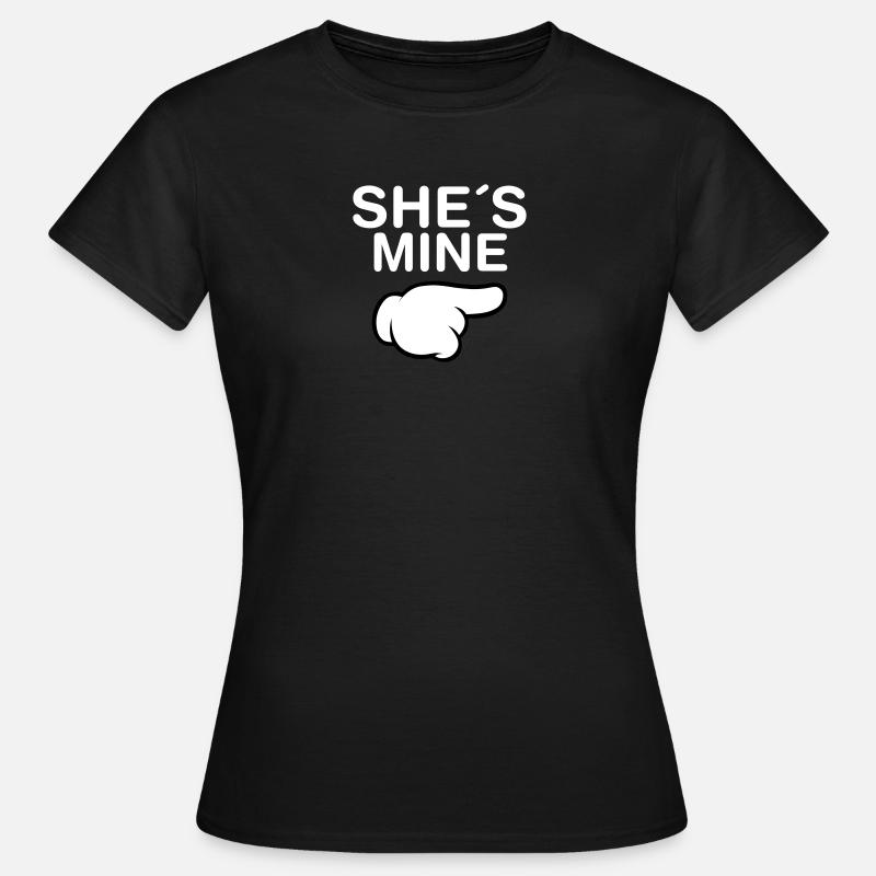 She´s Mine (Comic Hand) - T-shirt Femme - noir