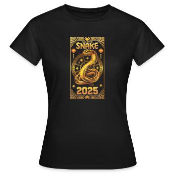 Chinesisches Neujahr 2025 Frohes chinesisches - Frauen T-Shirt - Schwarz - Vorne - AI Model Female 172 dark (172cm)