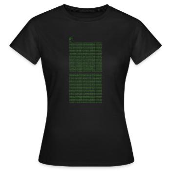 pi - T-shirt Femme - noir - Devant - AI Model Female 172 dark (172cm)