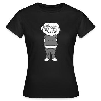 obesity increases overweight diaet man ugly - Women's T-Shirt - black - Front - AI Model Female 172 dark (172cm)