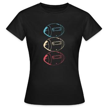 American Football American Vector Pride - T-shirt Femme - noir - Devant - AI Model Female 172 dark (172cm)
