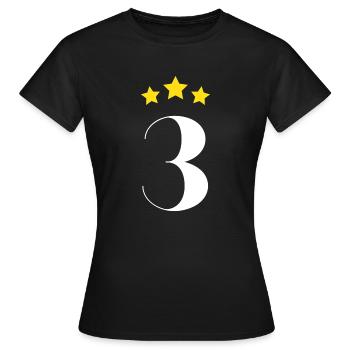 3. Jahrestag Stern - Frauen T-Shirt - Schwarz - Vorne - AI Model Female 172 dark (172cm)