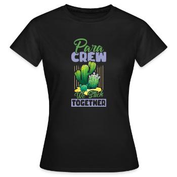 Para Crew We Slick Toghether - Frauen T-Shirt - Schwarz - Vorne - AI Model Female 172 dark (172cm)