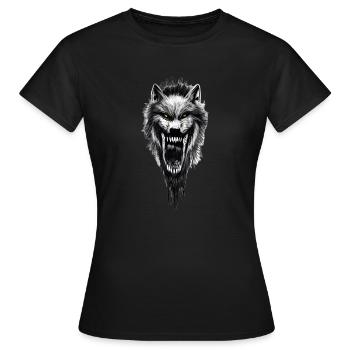 Werwolf gruselig Horror - Frauen T-Shirt - Schwarz - Vorne - AI Model Female 172 dark (172cm)