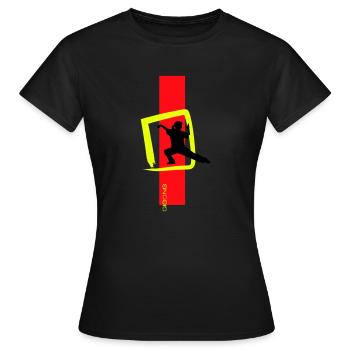 Qigong sign - Women's T-Shirt - black - Front - AI Model Female 172 dark (172cm)