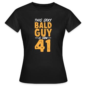 Bald Head Baldness Beard Bald Head - Women's T-Shirt - black - Front - AI Model Female 172 dark (172cm)