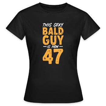 Bald Head Baldness Beard Bald Head - Women's T-Shirt - black - Front - AI Model Female 172 dark (172cm)
