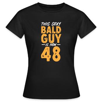 Bald Head Baldness Beard Bald Head - Women's T-Shirt - black - Front - AI Model Female 172 dark (172cm)