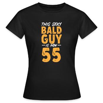 Bald Head Baldness Beard Bald Head - Women's T-Shirt - black - Front - AI Model Female 172 dark (172cm)