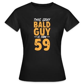 Bald Head Baldness Beard Bald Head - Women's T-Shirt - black - Front - AI Model Female 172 dark (172cm)