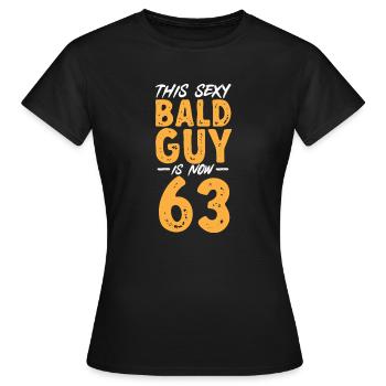 Bald Head Baldness Beard Bald Head - Women's T-Shirt - black - Front - AI Model Female 172 dark (172cm)