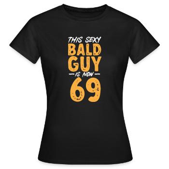 Bald Head Baldness Beard Bald Head - Women's T-Shirt - black - Front - AI Model Female 172 dark (172cm)