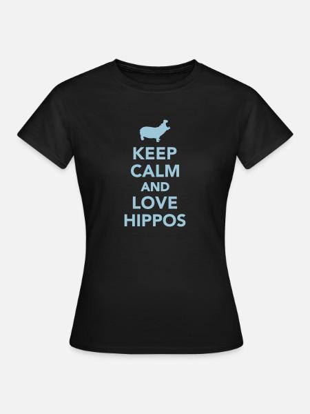 Nilpferd - Frauen T-Shirt - Schwarz