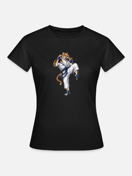 Kampfkunst-Tiger - Frauen T-Shirt - Schwarz