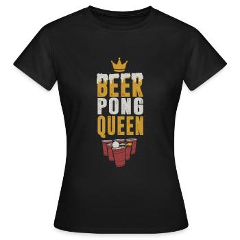 Beerpong Queen - équipe de boisson - T-shirt Femme - noir - Devant - AI Model Female 172 dark (172cm)