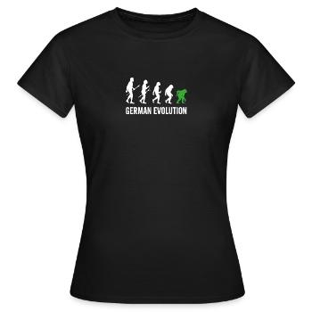 German Evolution - Frauen T-Shirt - Schwarz - Vorne - AI Model Female 172 dark (172cm)