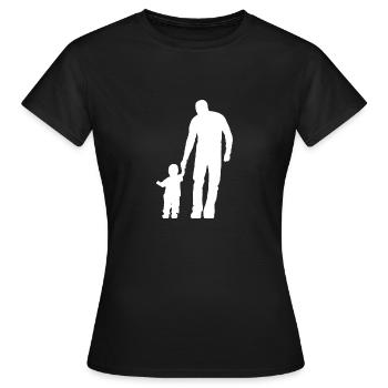 father and son - Women's T-Shirt - black - Front - AI Model Female 172 dark (172cm)