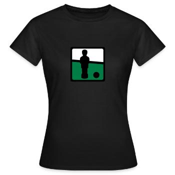 Kicker - Frauen T-Shirt - Schwarz - Vorne - AI Model Female 172 dark (172cm)